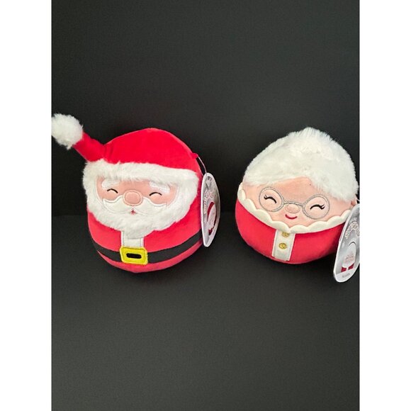 Squishmallows Santa & Mrs. Claus Plush Set 5" Holiday Collection Christmas Decor - Picture 1 of 12